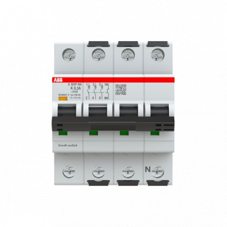 2CDS383103R0117 - 2CDS383103R0117 ABB Int.aut. S303P-K0,3NA 3p+N 0,3A K 25kA