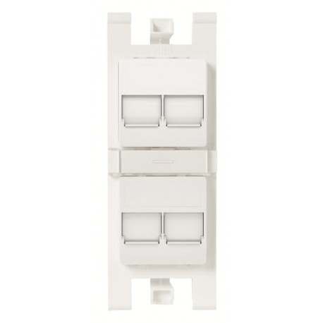 2CLA101640T1101 - 2CLA101640T1101 T1016.4 BL NIESSEN Flat bracket for 4x RJ45 with pers. BL