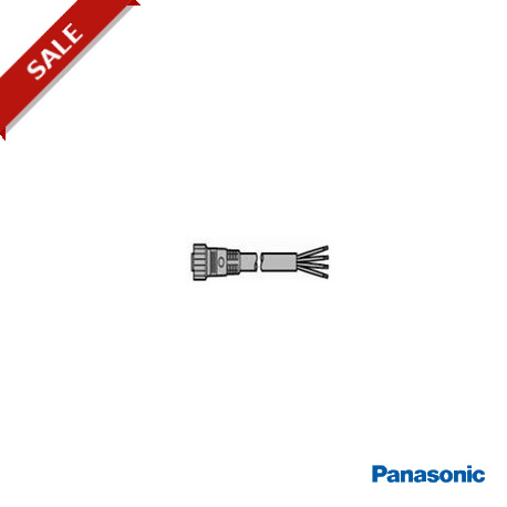 QUAE0001545 - QUAE0001545 UZZ80850D 8040355 PANASONIC 5 m sensor cable with M8 connector, straight, 4 pin