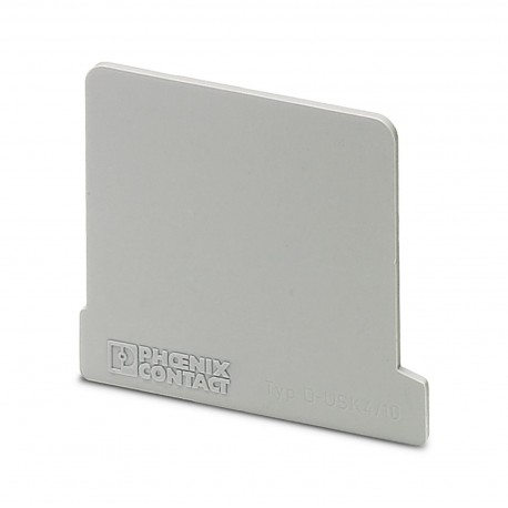 D-USK 4/10 - D-USK 4/10 0260028 PHOENIX CONTACT End cover, Length: 42.5 mm, Width: 1.3 mm, Color: gray