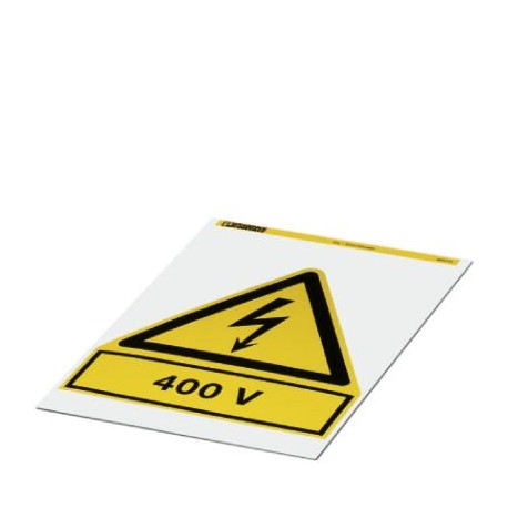 PML-W203 (200X200) - PML-W203 (200X200) 0830444 PHOENIX CONTACT Warning label, Sheet, yellow, labeled: Lightning flash and print:..
