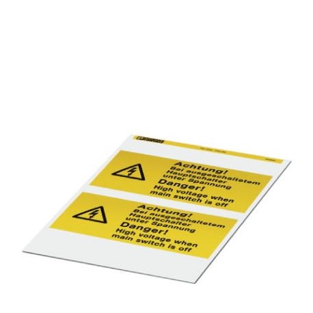PML-W301 (200X100) - PML-W301 (200X100) 0830464 PHOENIX CONTACT Warning label, Sheet, yellow, labeled: Lightning flash and warnin..