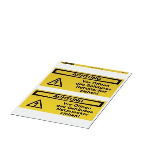 PML-W302 (200X100) - PML-W302 (200X100) 0830468 PHOENIX CONTACT Warning label, Sheet, yellow, labeled: Lightning flash and warnin..