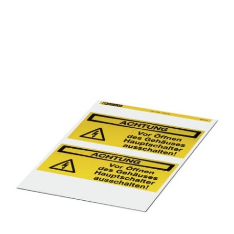 PML-W304 (200X100) - PML-W304 (200X100) 0830476 PHOENIX CONTACT Warning label, Sheet, yellow, labeled: Lightning flash and warnin..