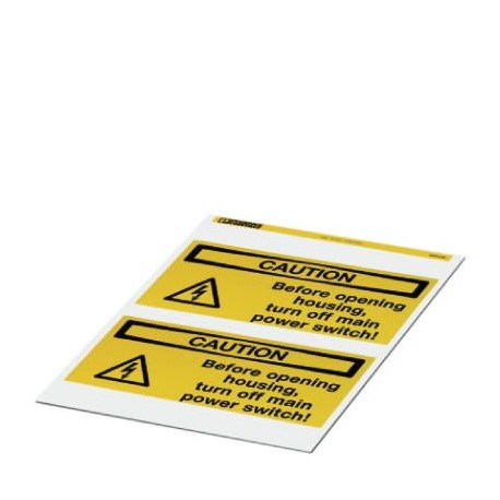 PML-W305 (200X100) - PML-W305 (200X100) 0830480 PHOENIX CONTACT Warning label, Sheet, yellow, labeled: Lightning flash and warnin..