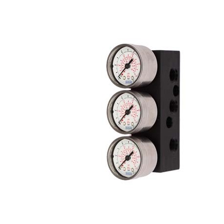 6DR4004-2P - 6DR4004-2P SIEMENS Gauge made of steel, Aluminium block, double-action G1/4, scaled in MPa, bar and psi