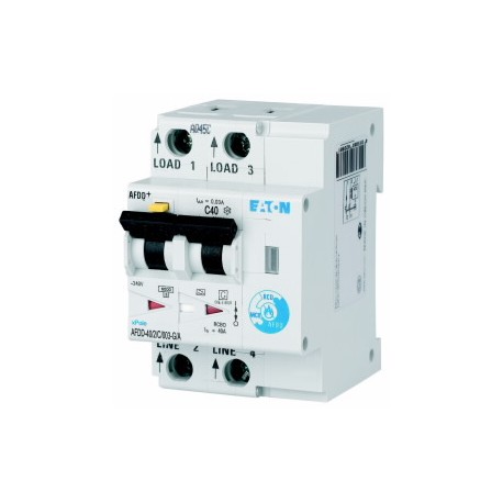 AFDD-40/2/C/003-G/A - AFDD-40/2/C/003-G/A MB-300159 Y7-300159 EATON ELECTRIC Fire Protection Switch, 2p, C, 40 A, 30 mA, Type G/A