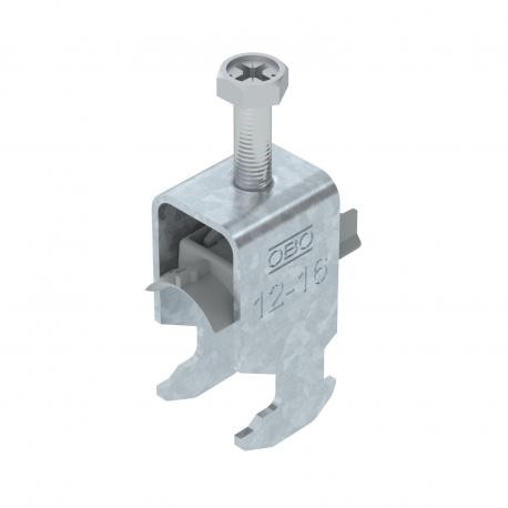 BS-H1-K-16 FT - BS-H1-K-16 FT 1186209 OBO BETTERMANN Clamp on single H-base profile, plastic half-rod, FT 1.5 mm M6 12-16 mm