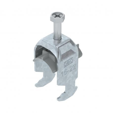 BS-H1-K-22 FT - BS-H1-K-22 FT 1186216 OBO BETTERMANN Clamp on single H-base profile, plastic half-rod, FT 1.5 mm M6 16-22 mm