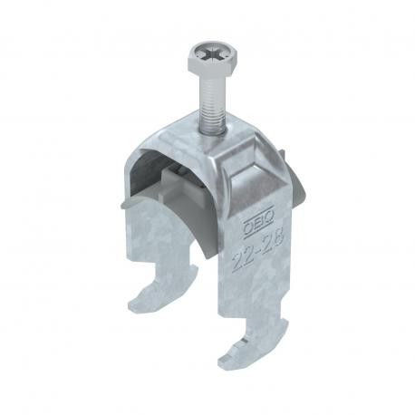 BS-H1-K-28 FT - BS-H1-K-28 FT 1186222 OBO BETTERMANN Clamp on single H-base profile, plastic half-rod, FT 2 mm M6 22-28 mm