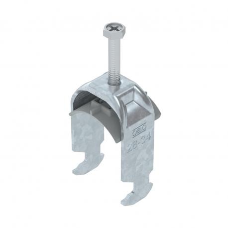 BS-H1-K-34 FT - BS-H1-K-34 FT 1186229 OBO BETTERMANN Clamp on single H-base profile, plastic half-rod, FT 2 mm M6 28-34 mm