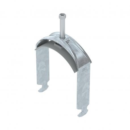 BS-H1-K-90 FT - BS-H1-K-90 FT 1186289 OBO BETTERMANN Clamp on single H-base profile, plastic half-rod, FT 3 mm M8 82-90 mm