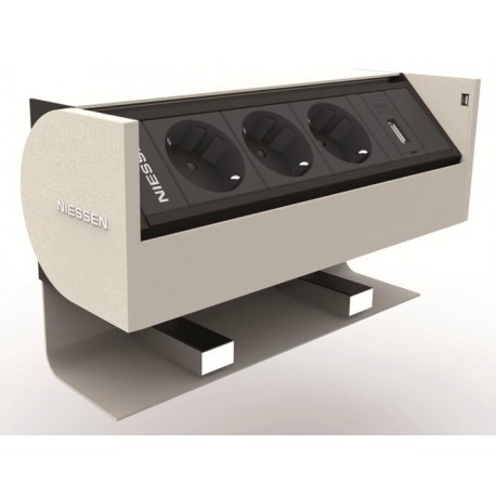 2CLA293301T1101 - 2CLA293301T1101 T2933.01 BL NIESSEN Connection Cover 90º 3B+1USBE BL