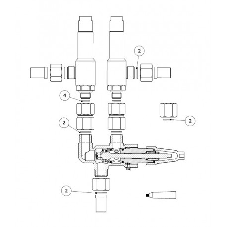 148F3068 - 148F3068 DANFOSS REFRIGERATION Dismounting Kit For DSV10/SFA10(H)