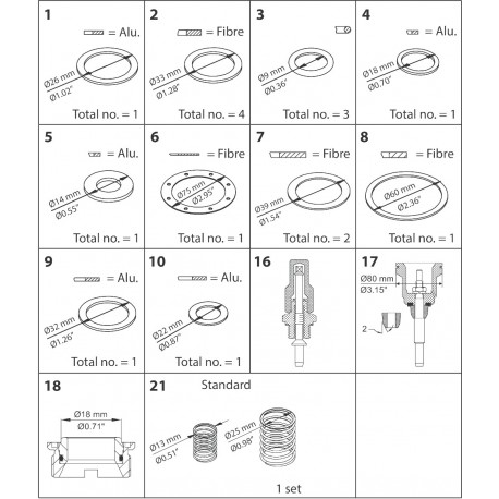 027F0611 - 027F0611 DANFOSS REFRIGERATION PMFL 80-1 Overhaul kit