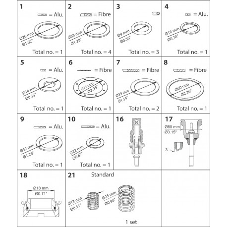 027F0631 - 027F0631 DANFOSS REFRIGERATION PMFL 80-2 Overhaul kit