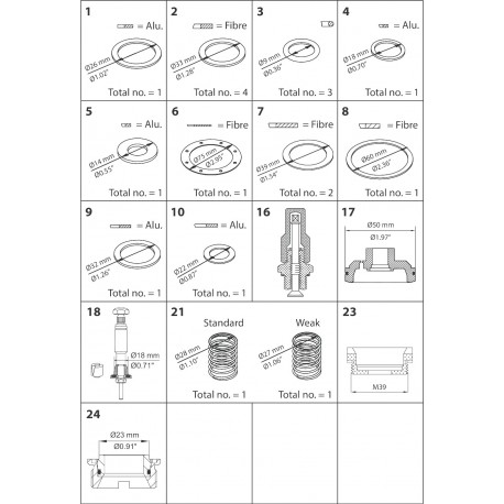027F0663 - 027F0663 DANFOSS REFRIGERATION PMFH 80-2 Overhaul kit