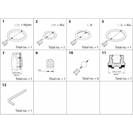 148B6150 - 148B6150 DANFOSS REFRIGERATION SVA Overhaul kit DN 6-10