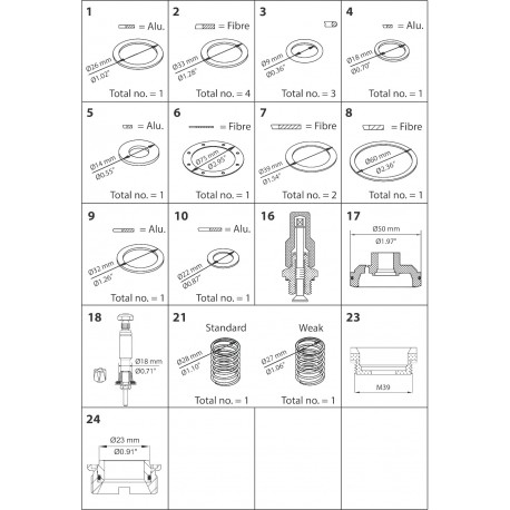027F0676 - 027F0676 DANFOSS REFRIGERATION PMFH 80-4 Overhaul kit