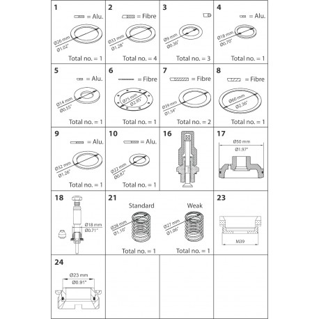 027F0700 - 027F0700 DANFOSS REFRIGERATION PMFH 80-7 Overhaul kit