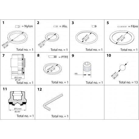 148B6155 - 148B6155 DANFOSS REFRIGERATION SVA Overhaul kit DN 80