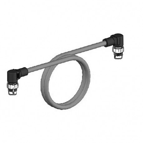 XS5W-T422-CM2-K - XS5W-T422-CM2-K XS5W0205G 378009 OMRON 1m Ethernet cable, M12 connector on both sides (at right angles)