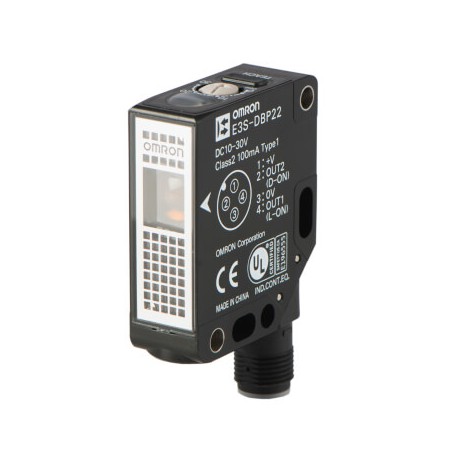 E3S-DBN12T 2M - E3S-DBN12T 2M E3S 7105D E3SDBN12T2MOMS OMRON Plastic Obj transp Mirror(not incl) Pot. 0.7 m NPN Cable 2m PRO+