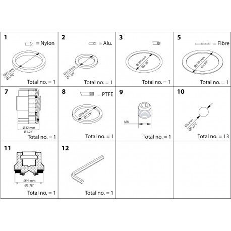 148B6156 - 148B6156 DANFOSS REFRIGERATION SVA Overhaul kit DN 100