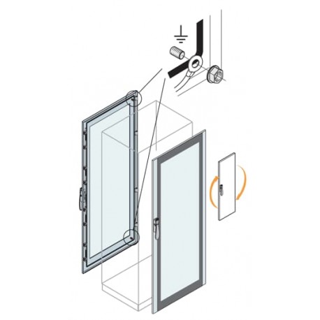 1STQ005329B0000 - 1STQ005329B0000 ABB TRASPARENT DOOR 1400X800MM(HXW) 7035