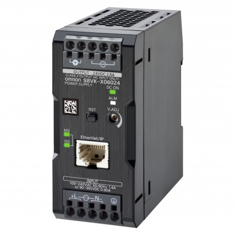 S8VK-X06024-EIP - S8VK-X06024-EIP S8VK6006M 680578 OMRON Book Power Supply, 60 W, 24 Vdc, 2.5 A, DIN Rail Mount, Push-In Termi..