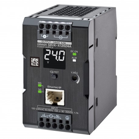 S8VK-X12024A-EIP - S8VK-X12024A-EIP S8VK6001R 680585 OMRON Book Power Supply, 120 W, 24 Vdc, 5 A, DIN Rail Mount, Push-in Termi..