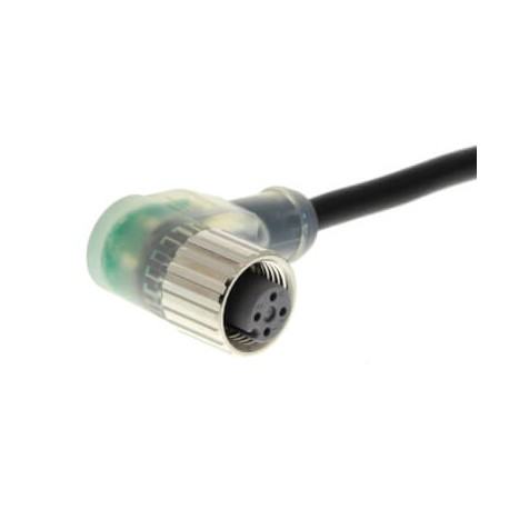 XS2F-M12PUR4A10MPLED - XS2F-M12PUR4A10MPLED XS2F0738D 378111 OMRON M12 PUR with 4-wire angled cable 10m uL LED PNP