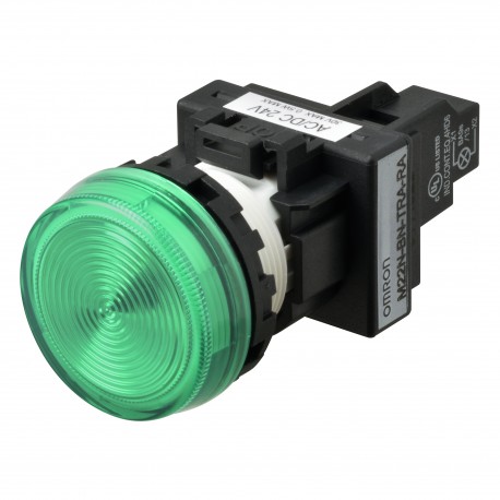 M22N-BN-TGA-GC - M22N-BN-TGA-GC A2260008D 662881 OMRON Flush M22N indicator, GREEN, GREEN LED 24VAC/DC