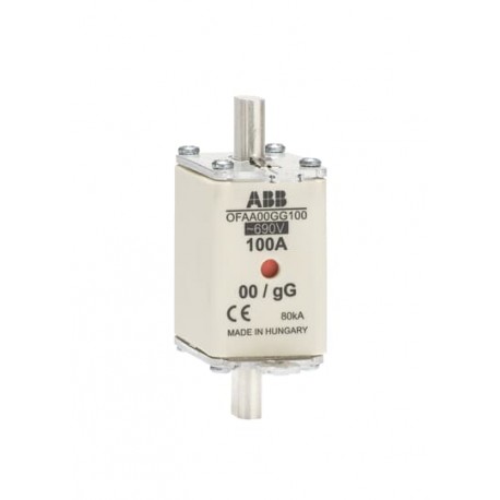 1SCA022700R9520 - 1SCA022700R9520 ABB OFAA00GG100 HRC Fuse Link Size NH00, gG