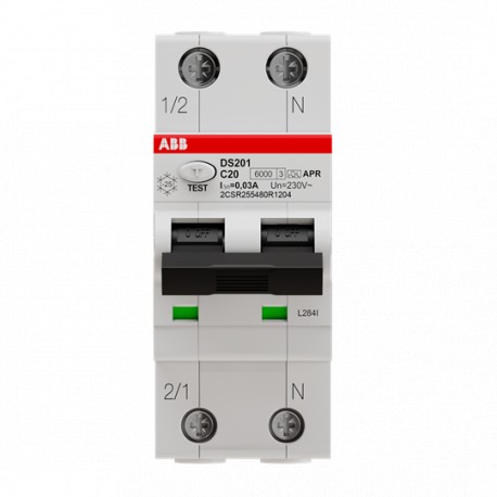 2CSR255480R1204 - 2CSR255480R1204 ABB The DS201 series is a 1P+N RCBO in two-modules width for the protection of end user sing..