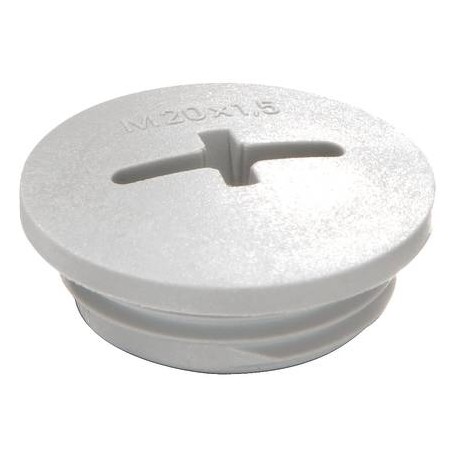 EVSF 63 - EVSF 63 10064673 WISKA Blind stopper "V0", light grey RAL 7035, PA IP56 thread M63