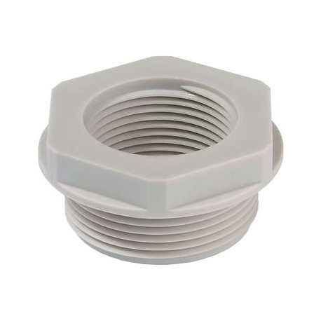 KRP 21/13,5 - KRP 21/13,5 10063614 WISKA Light grey thread reducer RAL 7035, PA outer thread Pg.21, interior Pg.13