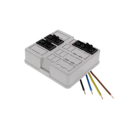 WHK 608SD 2x3p-1x4p - WHK 608SD 2x3p-1x4p 10106028 WISKA WHK cover with 2 3P connectors + 1 wired 4P connector, RAL 7035, IP20, 10..