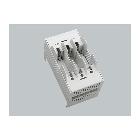 03316 - 03316 WÖHNER NH000, 125A fuse base, for bars, flange, 3p up/down connection