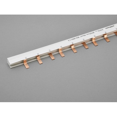 31012 - 31012 WÖHNER Comb bar 3p 1m 16mm2 Insulated 65A step 27mm