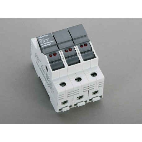 31300 - 31300 WÖHNER Class CC 3p, 30A / 600V fuse holder with light indicator