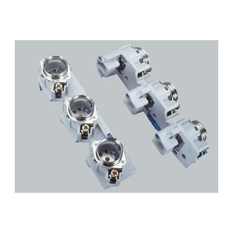 31441 - 31441 WÖHNER D fuse base on bars, 60mm system, 5/10mm bar