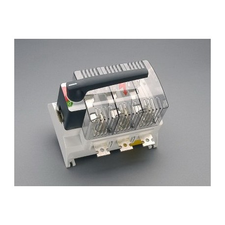 33338 - 33338 WÖHNER Fuse-loaded cutting switch, 3p, NH1, 250A, plate mount, gray lever