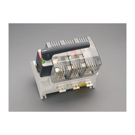 33339 - 33339 WÖHNER Fuse-loaded cutting switch, 3p, NH2, 400A, plate mount, gray lever