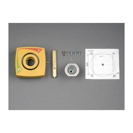 33348 - 33348 WÖHNER Yellow blind cover with door lock for LTS 250/400/630 LTS-F 160/250/400