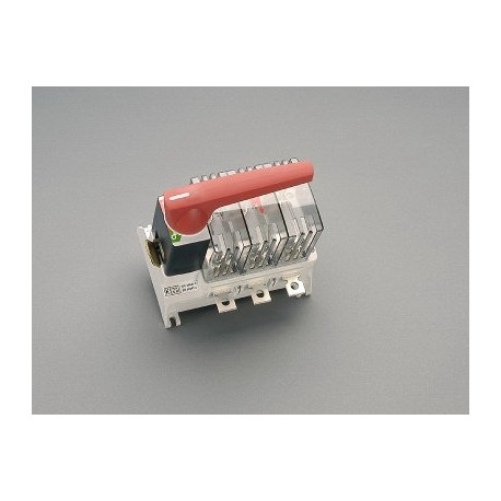 33359 - 33359 WÖHNER Capus, disconnector,3p, with fuses, M8 screw, red lever, size 00, 160A, board mount