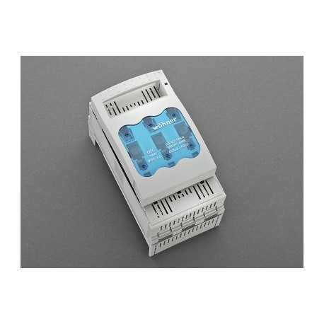 33402 - 33402 WÖHNER Fuse holder base for Class J, 61-100A (29x117), 3p, up/down output, sist. 60Classic