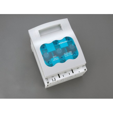 33403 - 33403 WÖHNER Class J fuse holder, 200A, (41x146) for 60Classic system, flange terminal, up/down connection
