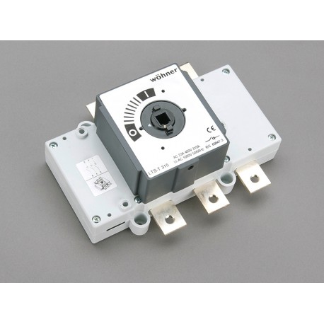33430 - 33430 WÖHNER CAPUS Panel, 3P load cut switch without lever, 315A, M10 screw