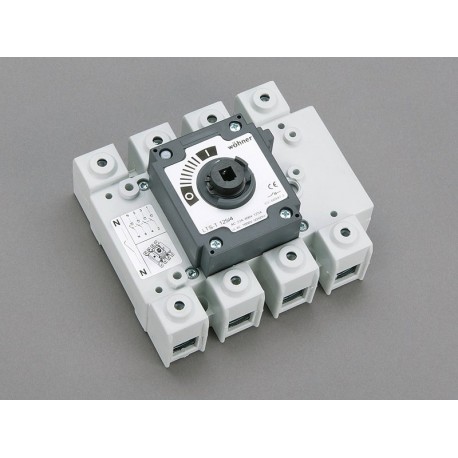33440 - 33440 WÖHNER CAPUS Panel, 3P+N load cut switch without lever, 125A, Flange 95 mm2